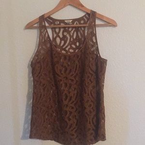Fossil lace see through tank